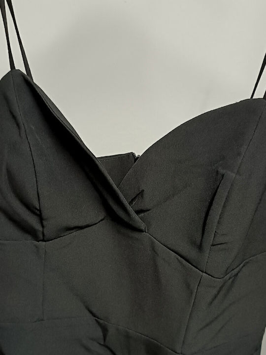 Sommer Midi Abendkleid mit Tränen Schwarz