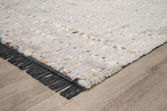 Newplan Cosy 187b Handgefertigt Teppich Rechteckig Synthetisch,Polyester/Cotton/Leather mit Fransen Gray