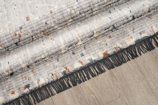 Newplan Cosy 187b Χειροποίητο με Κρόσια 80x150cm Γκρι