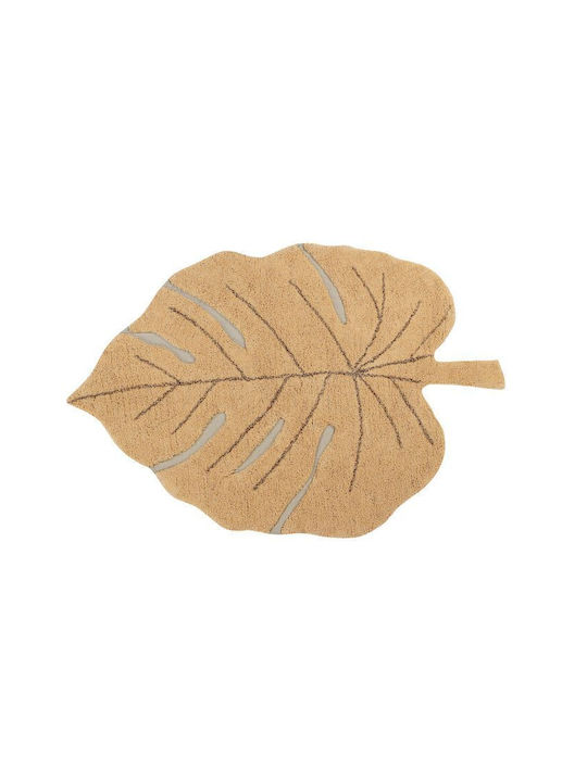 Lorena Canals Monstera Χαλί Ορθογώνιο Βαμβακερό Κίτρινο 120x180cm