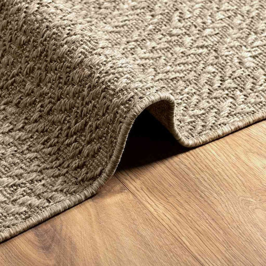 vidaXL Zizur Teppich Außenbereich Rechteckig aus Jute Beige