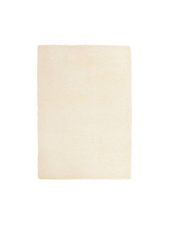 vidaXL Anti-slip Rug Rectangular Shaggy Cream