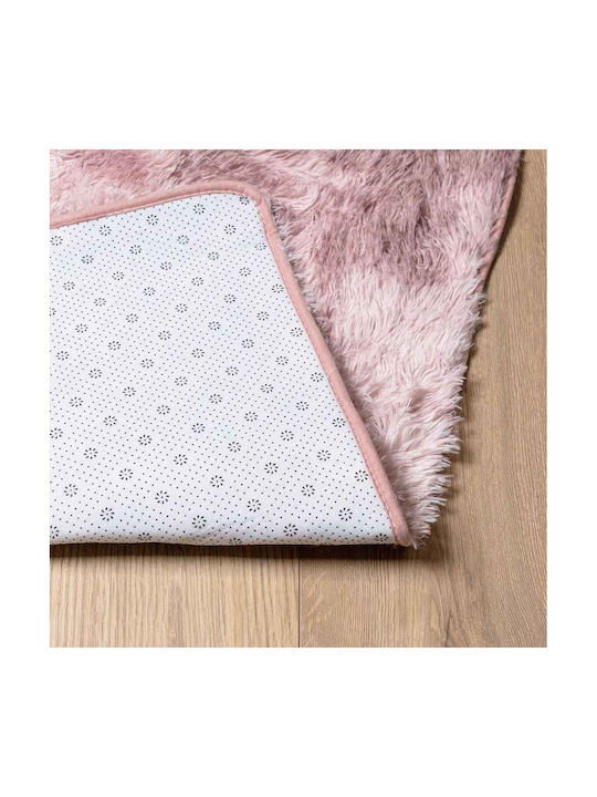 vidaXL Anti-slip Rug Rectangular Shaggy Dk. Pink