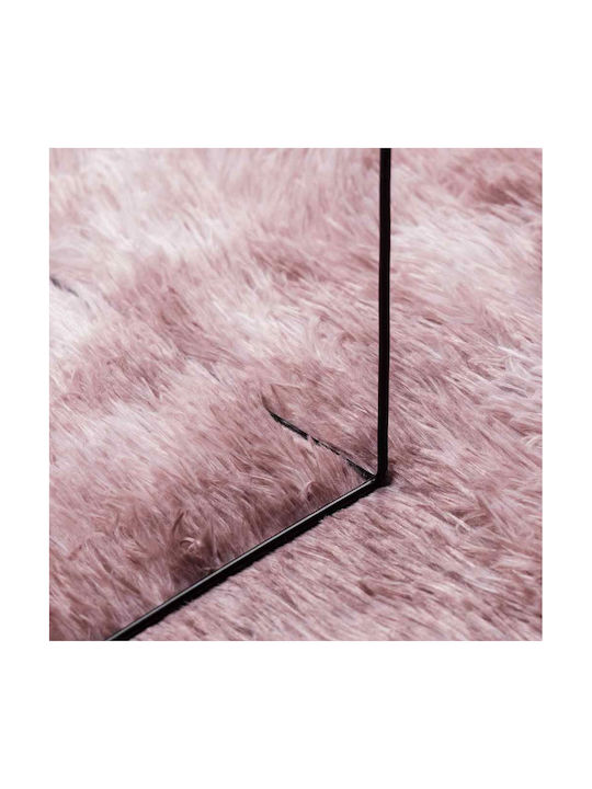 vidaXL Anti-slip Rug Rectangular Shaggy Dk. Pink