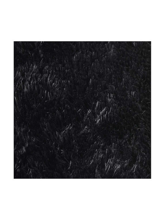 vidaXL Anti-slip Rug Rectangular Shaggy Black