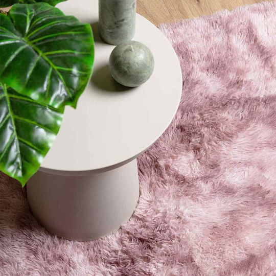 vidaXL Противоплъзгащо Килим Правоъгълена Shaggy Dark Pink - Pink