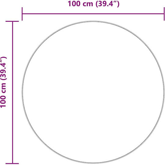 vidaXL Navarra Rutschfester Runder Shaggy-Teppich Blau Ø100 cm