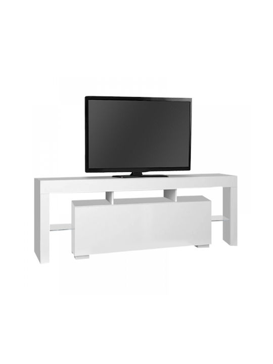 Stand TV Stilo Cu Iluminare LED Alb L150xA37xÎ52cm
