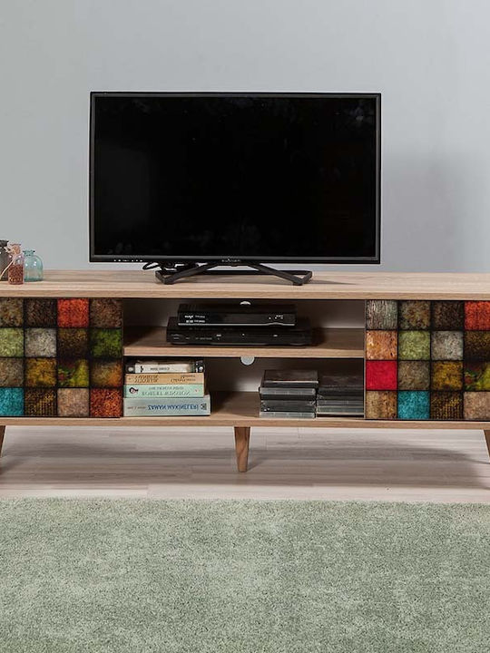 TV-Möbel Hölzernes Soho Mehrfarbig L140xB40xH50cm