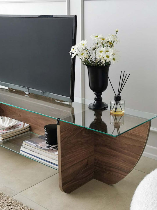 Έπιπλο Τηλεόρασης Lily Walnut Μ158xΠ35xΥ40cm