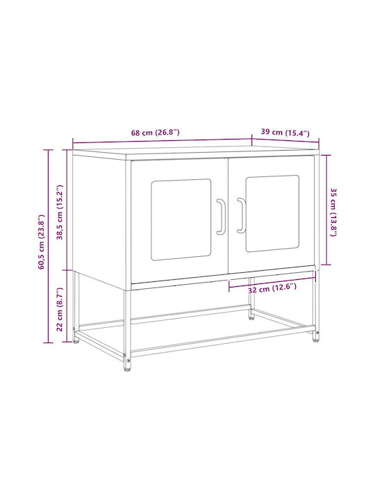 Stand TV Metalic Roz L68xA39xÎ60.5cm