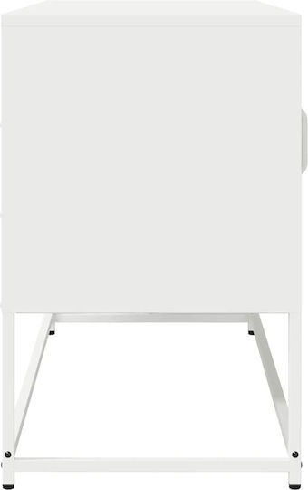 Metal TV Stand White M100.5xD39xH60.5cm