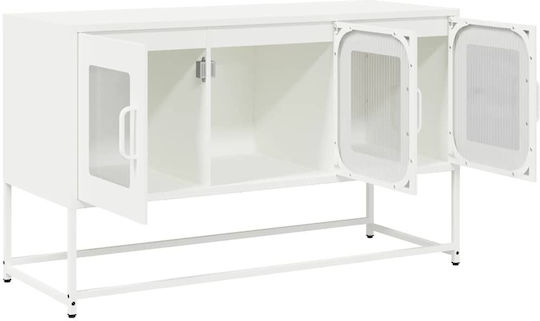 Metal TV Stand White M100.5xD39xH60.5cm