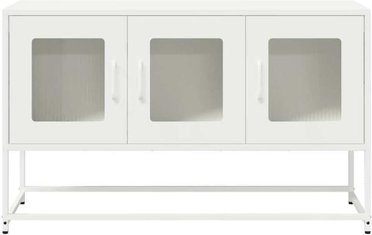 Metal TV Stand White M100.5xD39xH60.5cm