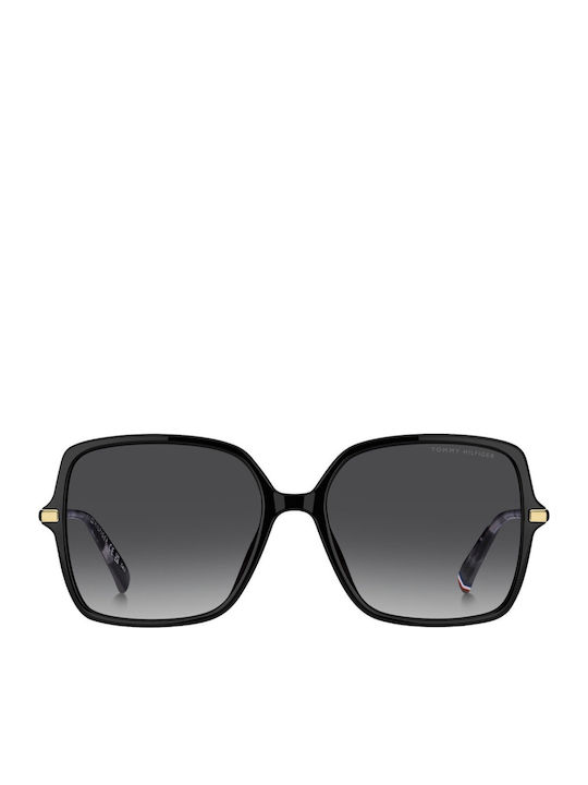 Tommy Hilfiger Feminini Ochelari de soare cu Negru Cadru și Negru Degrade Lentilă