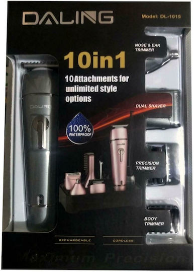 Kemei Set Rechargeable Hair Clipper Red KM-1015