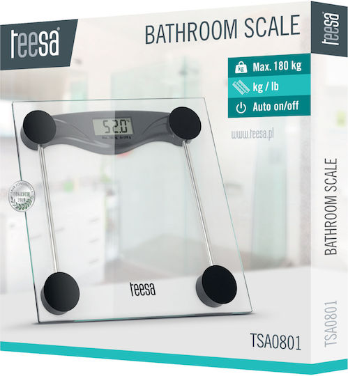 Teesa TSA0801 Digital Badezimmerwaage in Transparent Farbe