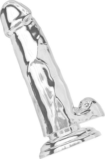 ToyJoy Glass Dildo with Balls and Suction Cup Transparent 18cm