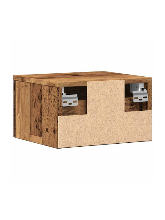 Wooden Bedside Table Old Wood 34x30x20cm