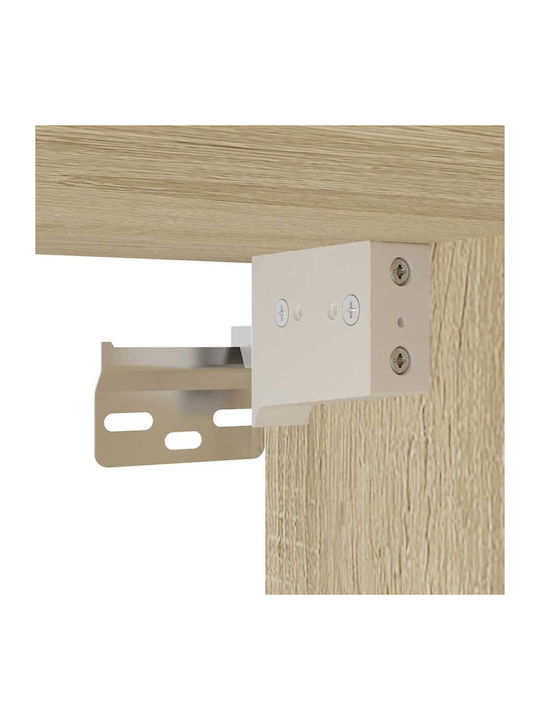 Κομοδίνο Ξύλινο με Μεταλλικά Πόδια Sonoma Δρυς 40x31x39.5cm