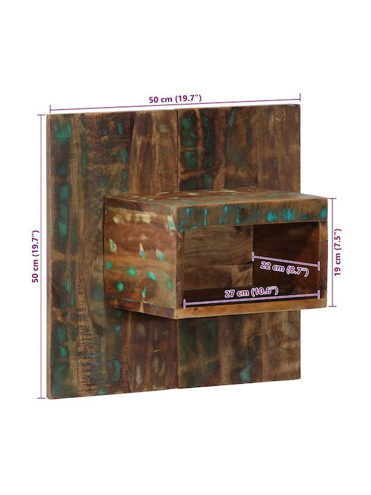 Κομοδίνο από Μασίφ Ξύλο Πολύχρωμο 50x27x50cm