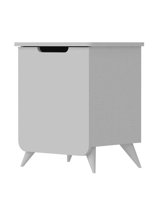 Κομοδίνο Esla Ξύλινο Λευκό 60x49x60cm