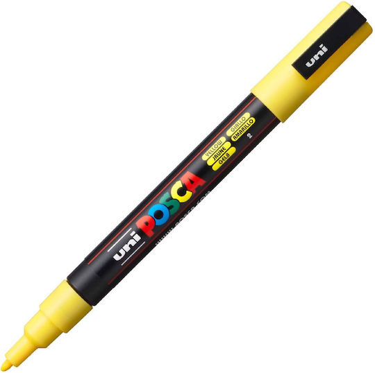 Uni-Ball PC-3M Permanent Marker 1.3mm Yellow
