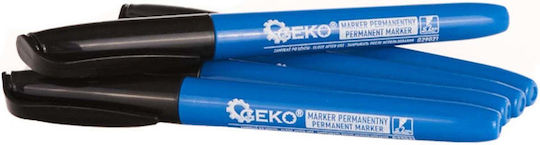 Комплект тънки перманентни маркери за строителство, черни, 2 мм Geko G29021