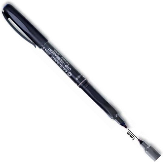 Foliopis Ohp Permanent Negru M 10buc