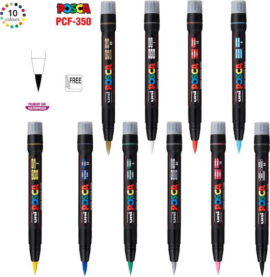 Uni-Ball PCE-350 Acrylic Marker 10mm Black