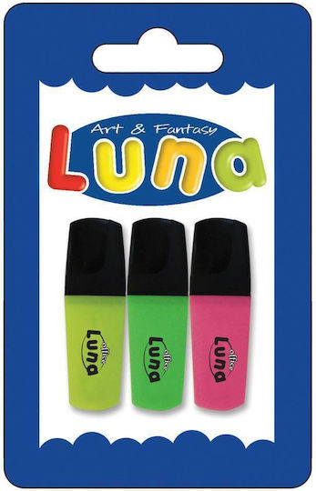 Luna Textmarker Mehrfarbig 3Stück