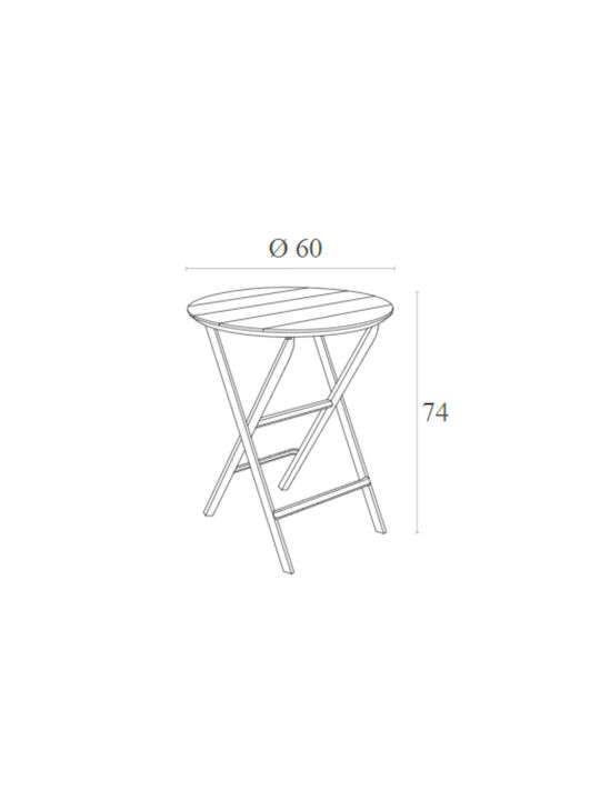 Plastic Masa Bar pentru spații exterioare mici Helen Gri închis 60x60x74buc