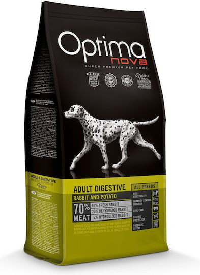 Optimanova Adult Digestive 2kg Ξηρά Τροφή χωρίς Σιτηρά για Ενήλικους Σκύλους με Πατάτες