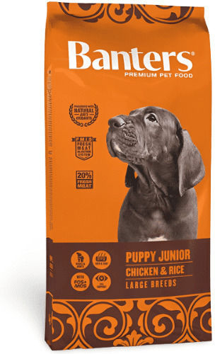 Banters Puppy Junior 15kg Dry Food for Large Breed Puppies with Chicken and Rice