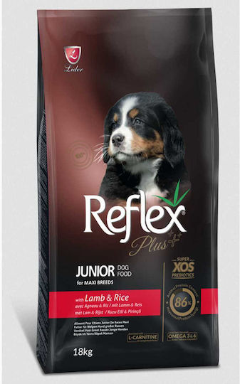 Reflex Plus Junior 18kg Ξηρά Τροφή Σκύλων Μεγαλόσωμων Φυλών με Αρνί και Ρύζι