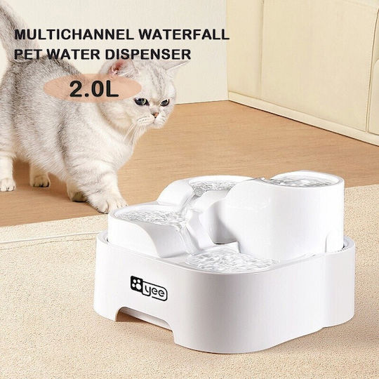 Automatischer Kunststoff Wasserbrunnen für Hund & Katze 2lt