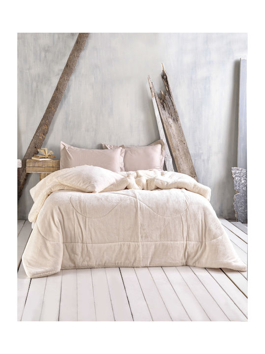Rythmos Κουβερτοπάπλωμα Υπέρδιπλο 220x240εκ. Alvaro Beige 01 710 GSM