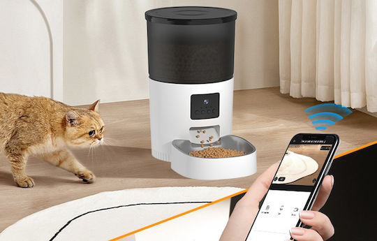 Rojeco RWSQ-06 Automatic Bowl made of ABS Plastic Food Slow Feeder for Dog & Cat 3lt 28.3cm in Gray Color