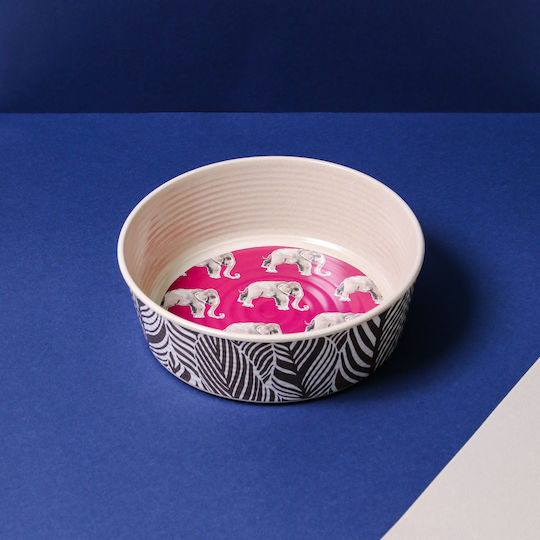 Tarhong Safari Pet Ceramic Bowl Food & Water for Dog & Cat 1.893lt Multicolour