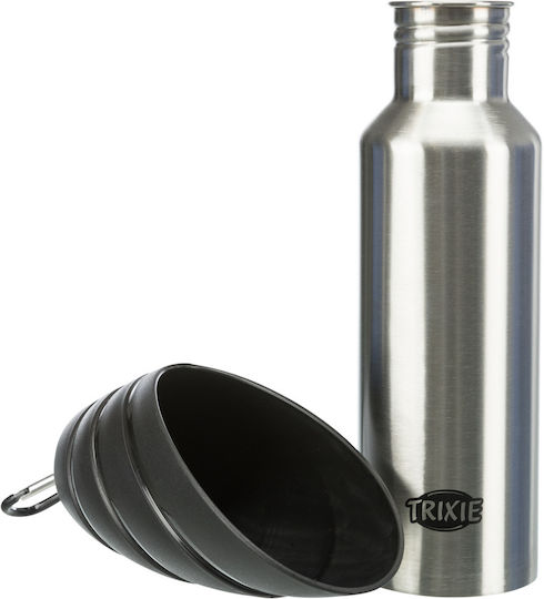 Trixie Edelstahl Flasche Wasser für Hund & Katze 750ml (Verschiedene Farben)