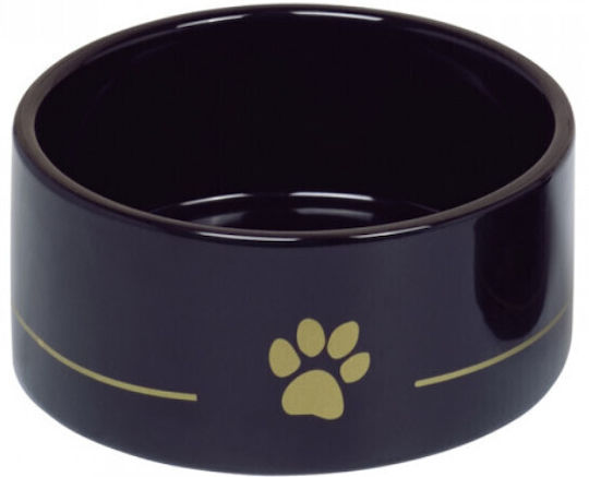 Nobby Ceramică Bol Mâncare pentru Câine & Pisică 550ml 15cm în Culoare Negru