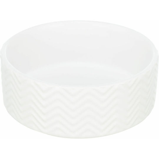 Trixie Ceramic Bowl Food & Water for Dog & Cat 400ml 13cm in White Color