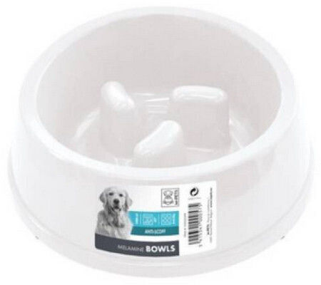 M-Pets Bowl Food Slow Feeder for Dog 1.4lt in Blue Color