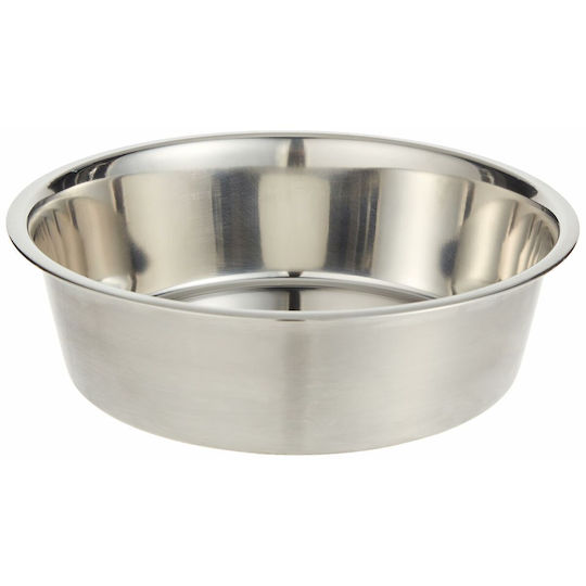 Trixie Metallisch Schalen Futter & Wasser für Hund & Katze auf Basis von 1.7lt 21cm in Silber Farbe