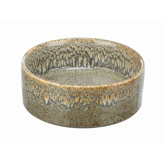 Trixie Ceramic Ceramic Bowl Food & Water for Dog & Cat 900ml 16cm in Brown Color