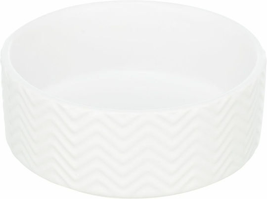 Trixie Ceramic Ceramic Bowl Food & Water for Dog & Cat 900ml 16cm in White Color