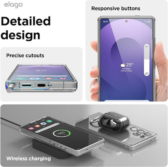 Elago Hybrid Back Cover Plastic / Silicone 1.2mm Transparent (Galaxy S25 Ultra)