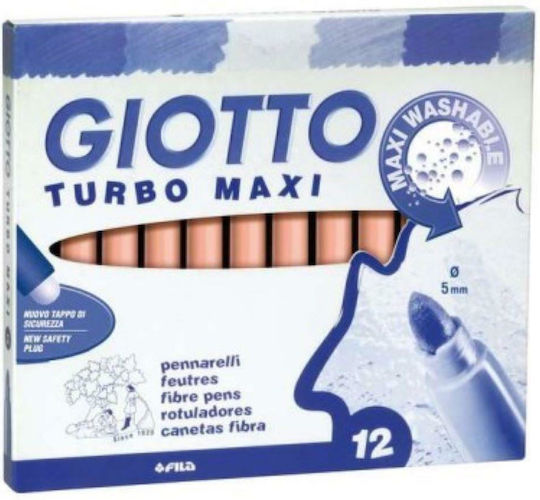 Giotto Turbo Maxi Pink Washable Drawing Marker 5mm Thick