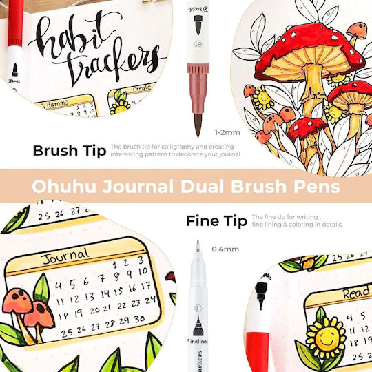 Ohuhu Maui Drawing Markers with Double Tip Set 100 Colours