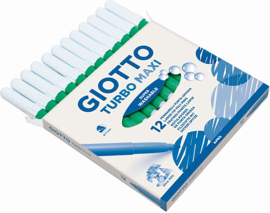 Giotto Turbo Maxi Λαχανί Washable Drawing Marker 5mm Thick